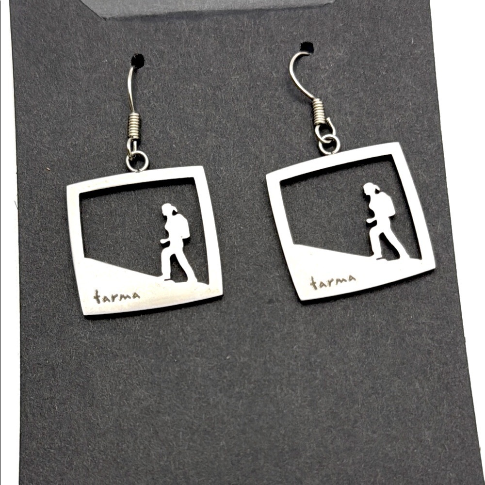 Tarma Designs Stainless Steel Hiker Backpack Earrings